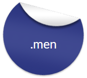 men domain extension logo